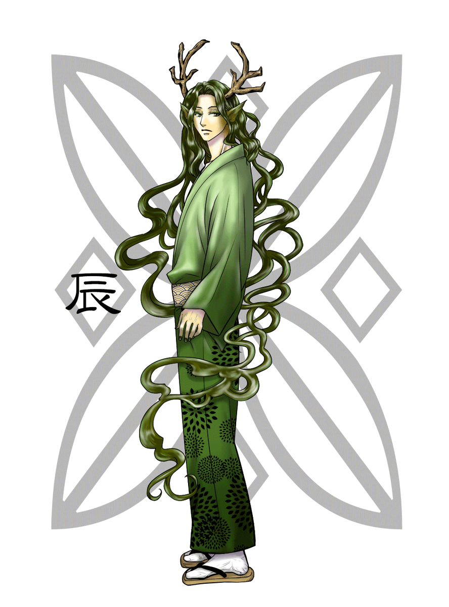 Midori Auf Twitter 干支擬人化男子 辰年 申年 創作 干支イラスト 擬人化イラスト イラスト好きな人と繋がりたい 絵描きさんと繋がりたい