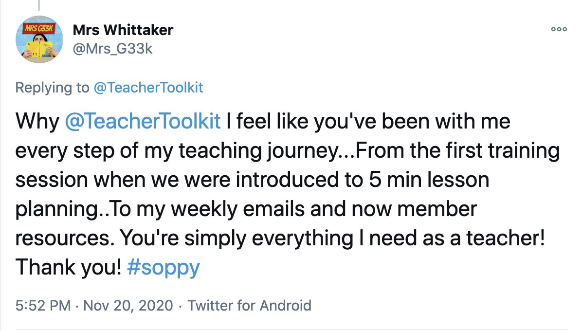 TeacherToolkit's tweet photo. ๐ฃ๏ธThis was so HARD to choose a winner!
Thanks ๐๐พ to everyone for your replies; had to choose one person ๐คช
๐ I've selected Mrs. Whittaker (aka @Mrs_G33k) as your reply sums up my mission ๐ to support teachers throughout their career. https://t.co/RhBVMPFaQK #TTkitCompetition https://t.co/ckmaBkIbaO