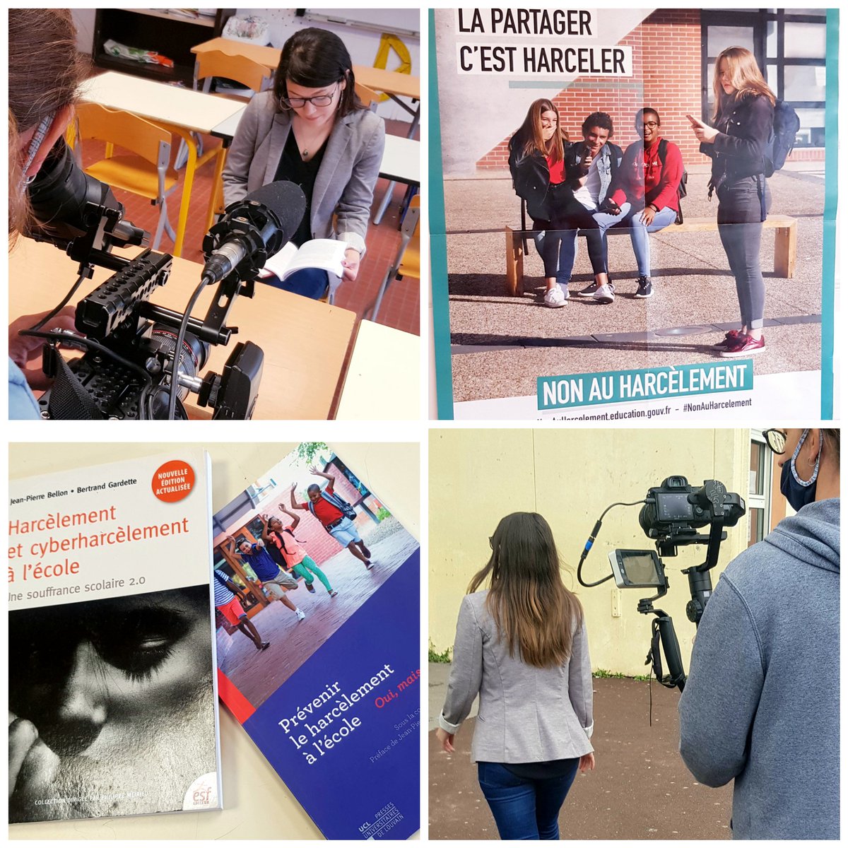 weliveyou's tweet photo. 🎥En direct du Collège Guy Mollet à Lomme pour le tournage du prochain épisode de la web-série “Les doc’teurs” qui portera sur le #harcelementscolaire et le #cyberharcelement.

Production-Réalisation @weliveyou pour @univ_lille
#harcelementscolaire
#cyberharcelement
#documentaire https://t.co/5si3ESYafS