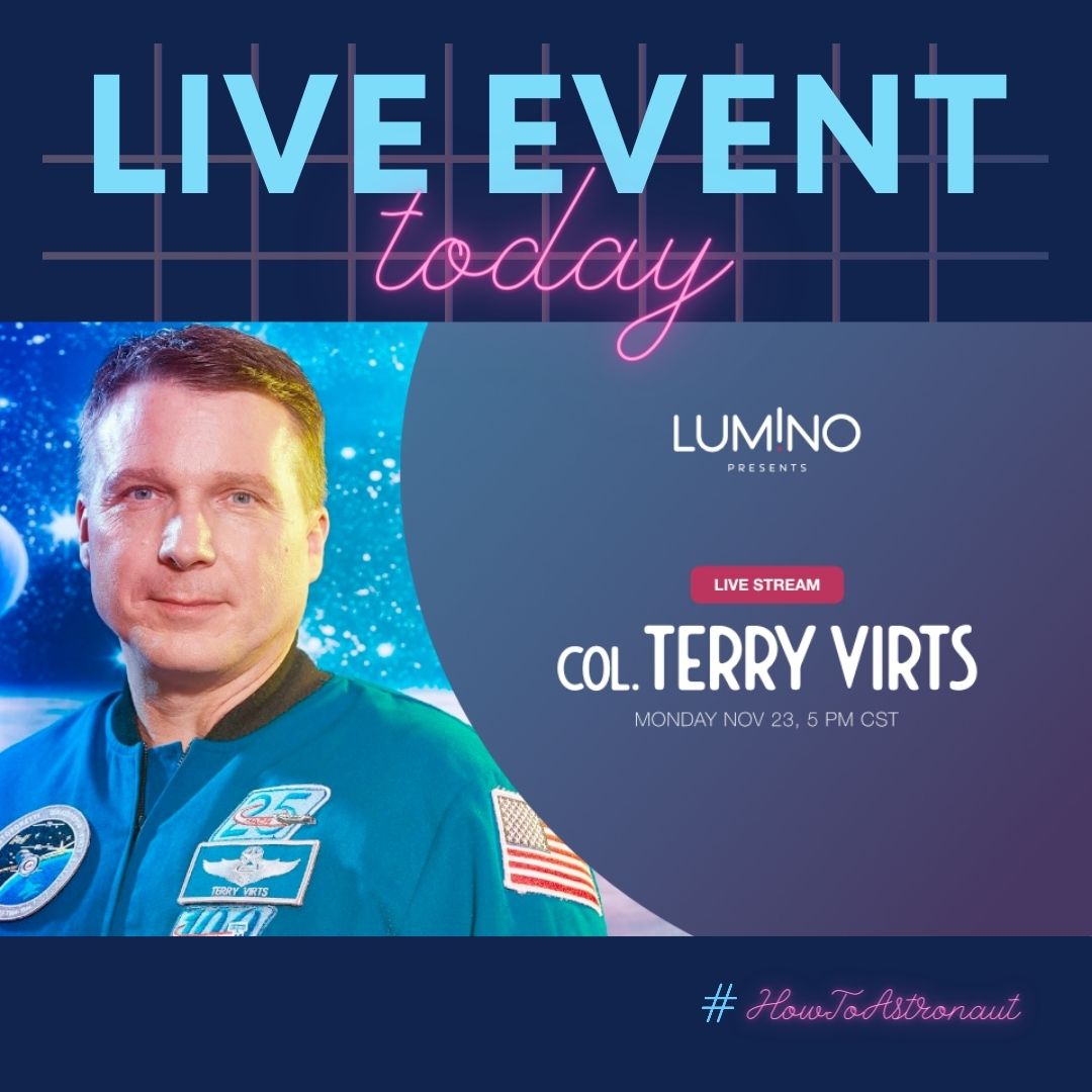 AstroTerry's tweet photo. Catch me this evening Monday 23Nov 5pm CST @LUMINONow Register for Free at https://t.co/Lunc93GIfg. @HowToAstronaut #HowToAstronaut https://t.co/fusl4MdWR6