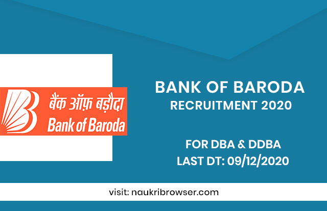 Bank of Baroda recruitment 2020 – DBA & DDBA

For More Details: bit.ly/2IWS6aR

#naukribrowser #jobsinnewdelhi #latestjobs #bankjobs #bobrecruitment2020 #bankofbaroda #bankofbarodajobs #bankingsectorjobs #sakarinaukri