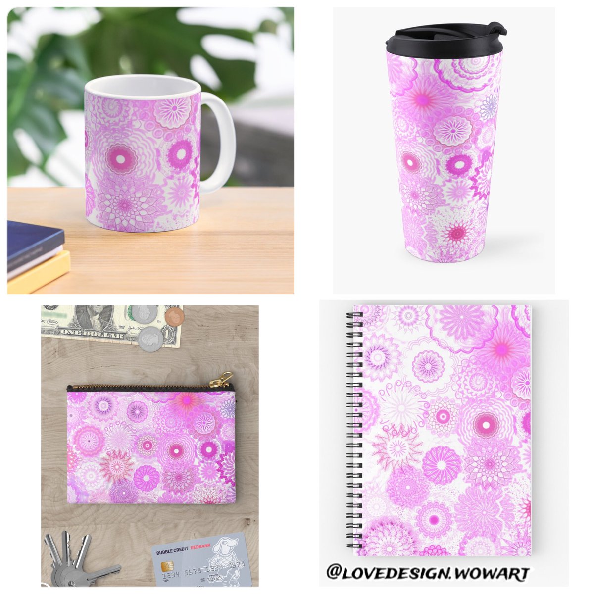Love4design1's tweet photo. Pink and purple mandalas pattern merch!! Come and check this out! Namaste~~~ 🧘🏻‍♀️ 
https://t.co/aVwX2Ieqai

#yoga #yogaday #yogaday #yogalife #mandala #MandalaArt #redbubble #redbubbleartist #redbubbledesigner #facemasks #redbubblemerch https://t.co/1SMGiFgR5P