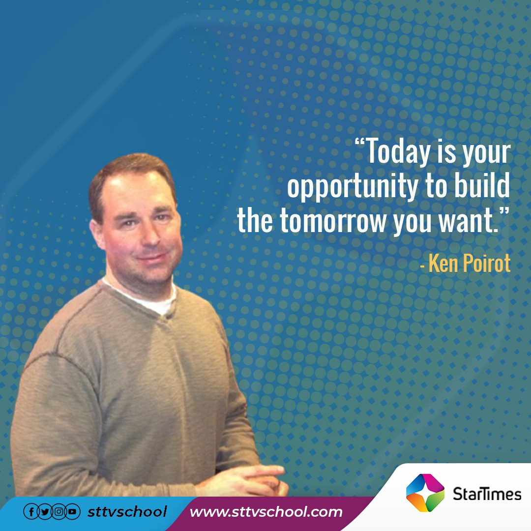 STTVSchool's tweet photo. “Today is your opportunity to build the tomorrow you want.” – Ken Poirot

#mondaymotivation #mondaythoughts #tomorrow #education #learning #elearning #tvschool #sttvschool https://t.co/ZkmIFAGBdo