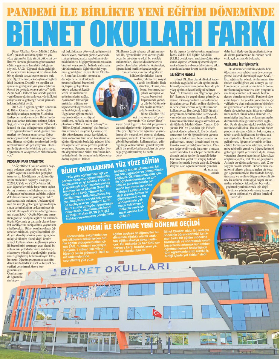 Bilnet Okulları olarak  pandemi döneminde fark yaratmaya devam ediyoruz. #bilnetokulları <a href="/FatihBilfen/">Fatih Öztürk 🇹🇷</a> <a href="/alikskn24/">Ali Keskin</a>