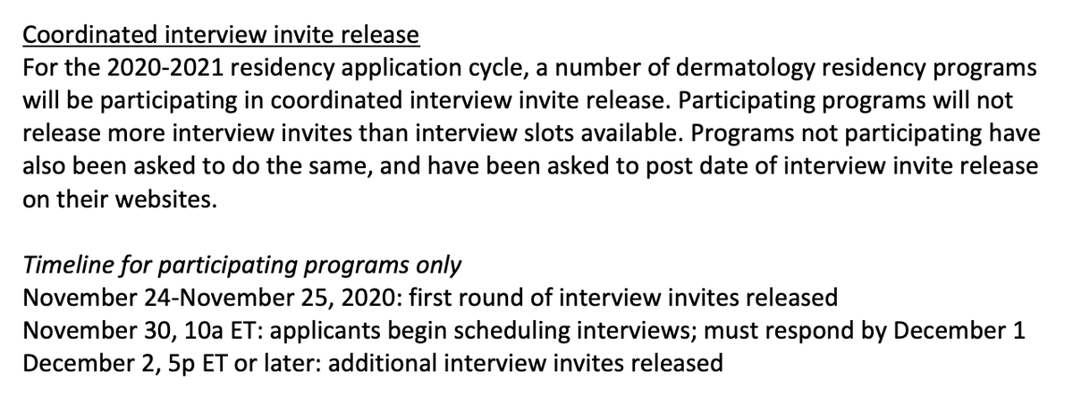 10/ This week is also the  #DermTwitter coordinated release which spans 11/24-11/25. Just over 60 programs agreed to participate this year, with many others expressing support, but unable to join due to time constraints. Here are the  @ProfsofDerm recs: