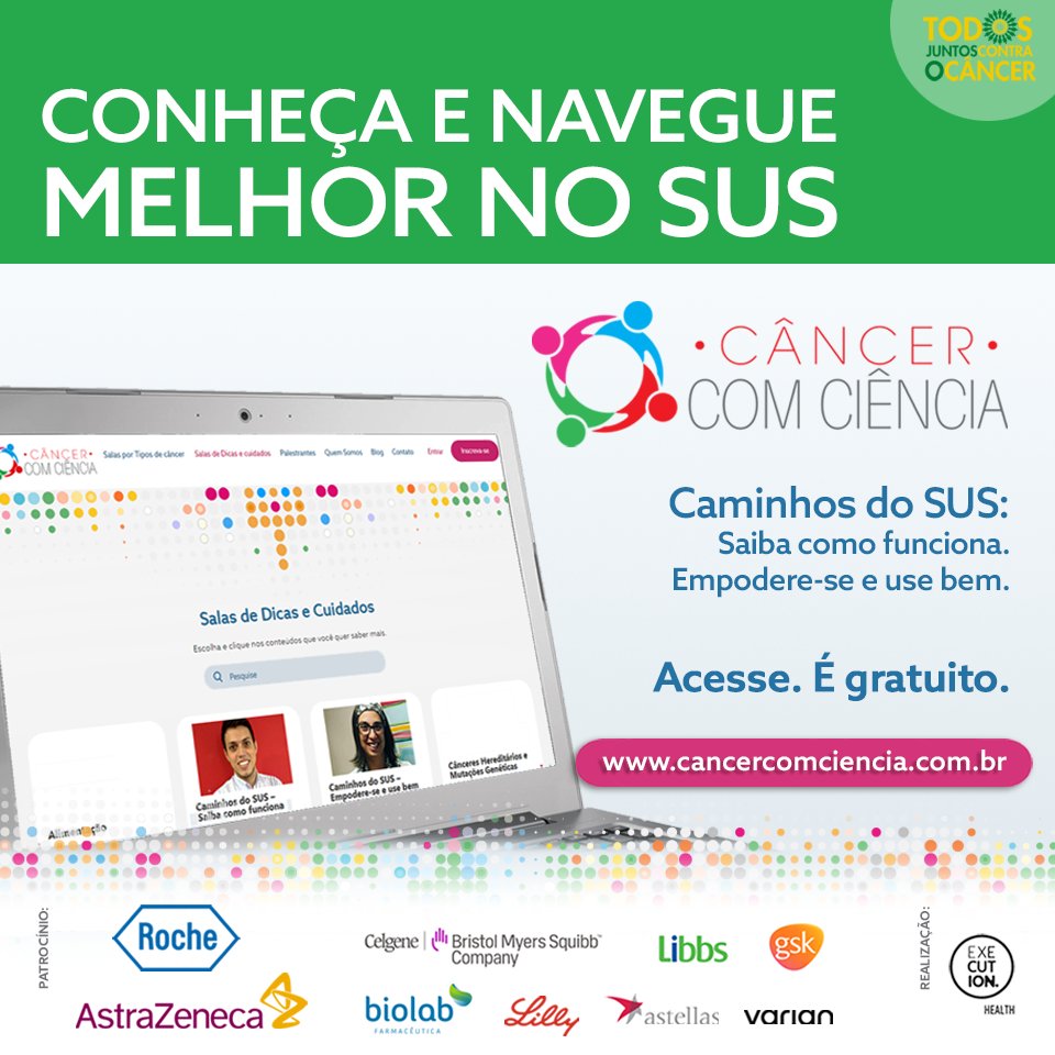 acom_mg's tweet photo. Você tem dúvida de como funciona o sistema único de saúde (SUS) para casos de câncer?

No https://t.co/adUxIyLm0J você pode aprender como usar melhor o SUS e também receber  dicas e informações importantes para pacientes oncológicos. Inscreva-se e acesse gratuitamente. https://t.co/g3b9geu6SI