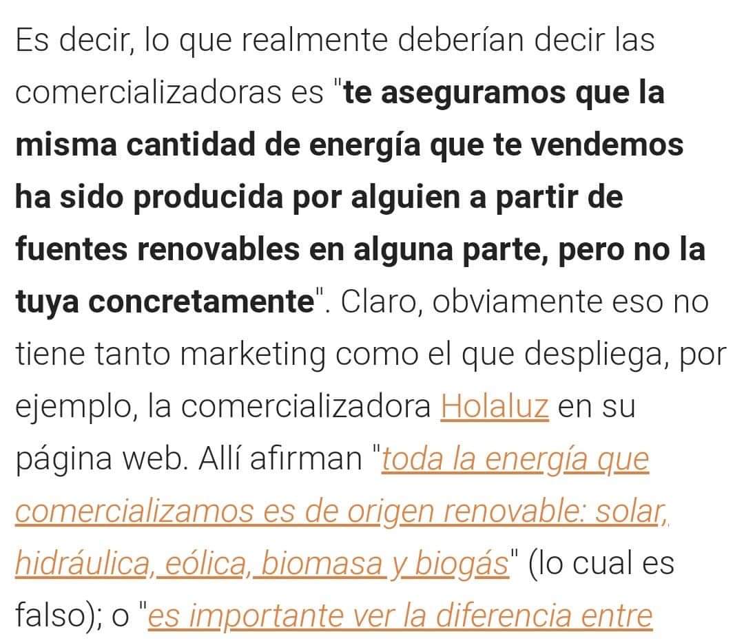 ⛔ BULO de <a href="/AdaColau/">Ada Colau 💜🌈🔻</a>. "(...) En Barcelona, por ejemplo, hemos desconectado de Endesa creando una comercializadora municipal que solo compra energía 100% verde <a href="/bcn_energia/">Barcelona Energia</a>."

❌ FALSO: No es 100% verde, ya que recurre al mercado mayorista para comprar la electricidad que produce.