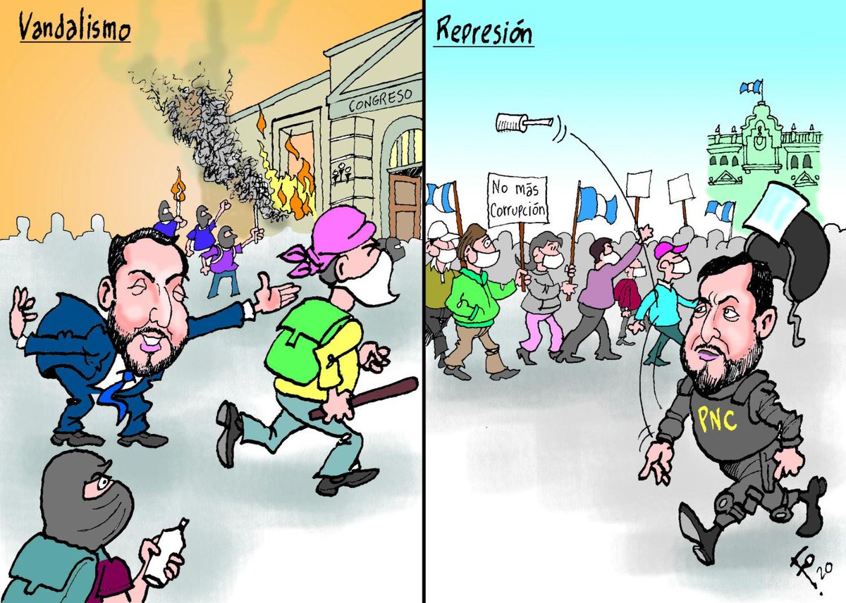prensa_libre's tweet photo. #EnClaveDeFo | Vandalismo y represión

Le presentamos la caricatura de Fo para este lunes 23 de noviembre de 2020. https://t.co/xC75YvhsQF