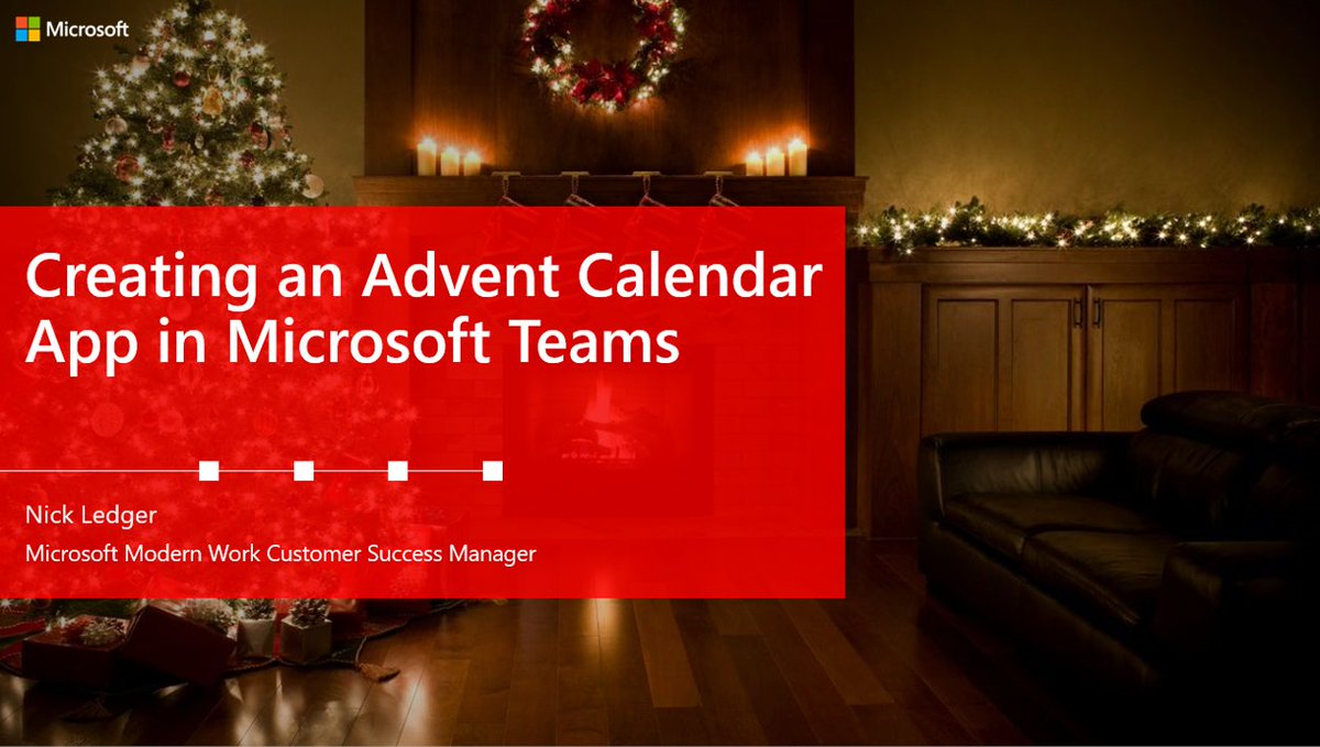 njledger's tweet photo. With Christmas just around the corner, I thought I'd create a short video showing how to create an Advent Calendar app in Microsoft Teams using out of the box functionality in Office 365! #MicrosoftTeams #Christmas #AdventCalendar 

https://t.co/KdEqMzVs38 https://t.co/hXRABi7iBw