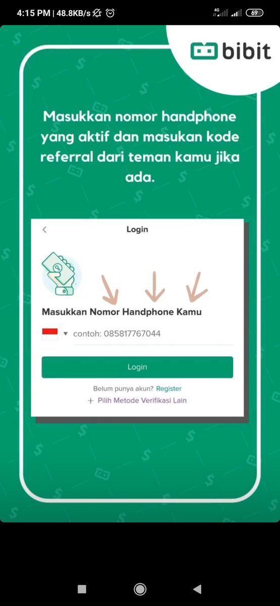 frrlck's tweet photo. Keempat, masukan nomor handphone kalian, dan teman-teman bisa masukan kode refferal aku untuk mendapatkan cashback Rp 25rb untuk pembelian pertama reksadana Rp100rb melalui robo advisor.
kode : cuanmenanti
Kelima isi biodata sesuai dengan profil kamu. https://t.co/m97JZ5AOw4