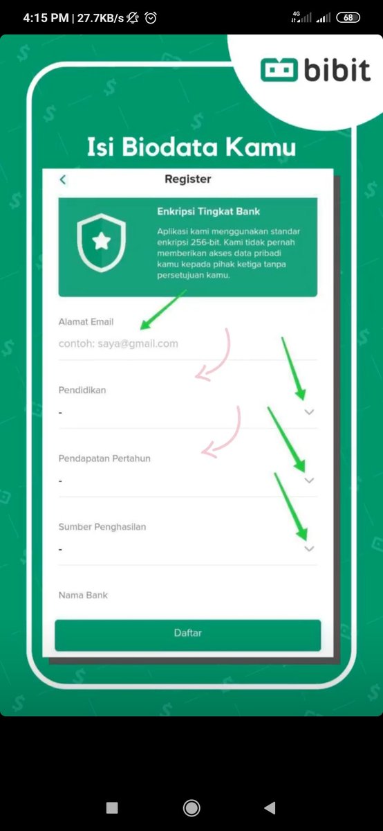 frrlck's tweet photo. Keempat, masukan nomor handphone kalian, dan teman-teman bisa masukan kode refferal aku untuk mendapatkan cashback Rp 25rb untuk pembelian pertama reksadana Rp100rb melalui robo advisor.
kode : cuanmenanti
Kelima isi biodata sesuai dengan profil kamu. https://t.co/m97JZ5AOw4