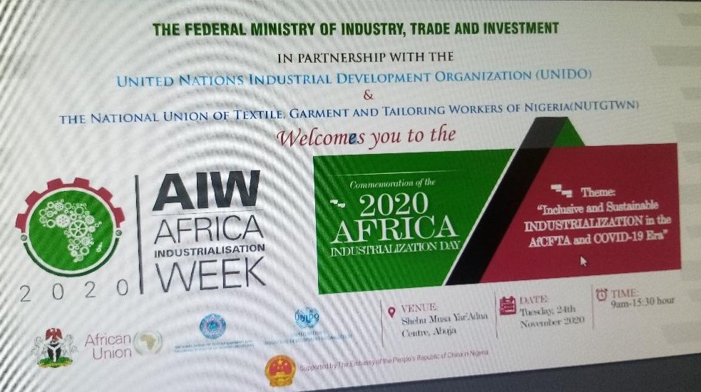 UNIDO_Nigeria's tweet photo. @UN, @antonioguterres, #AIW2020! #AfricaIndustrializationDay, #Agenda2063, #UNIDO, #IDDA3, @UNIDO @AfricanCFTA, @_AfricanUnion, #AfCFTA, @ECA_OFFICIAL, @TradeInvestNG @NigeriaGov @FinMinNigeria @china_emb_ng @EUCouncil @UN_Nigeria @ChinaMissionVie @JapanMissionVie @cenbank https://t.co/y2ca2rPsYC