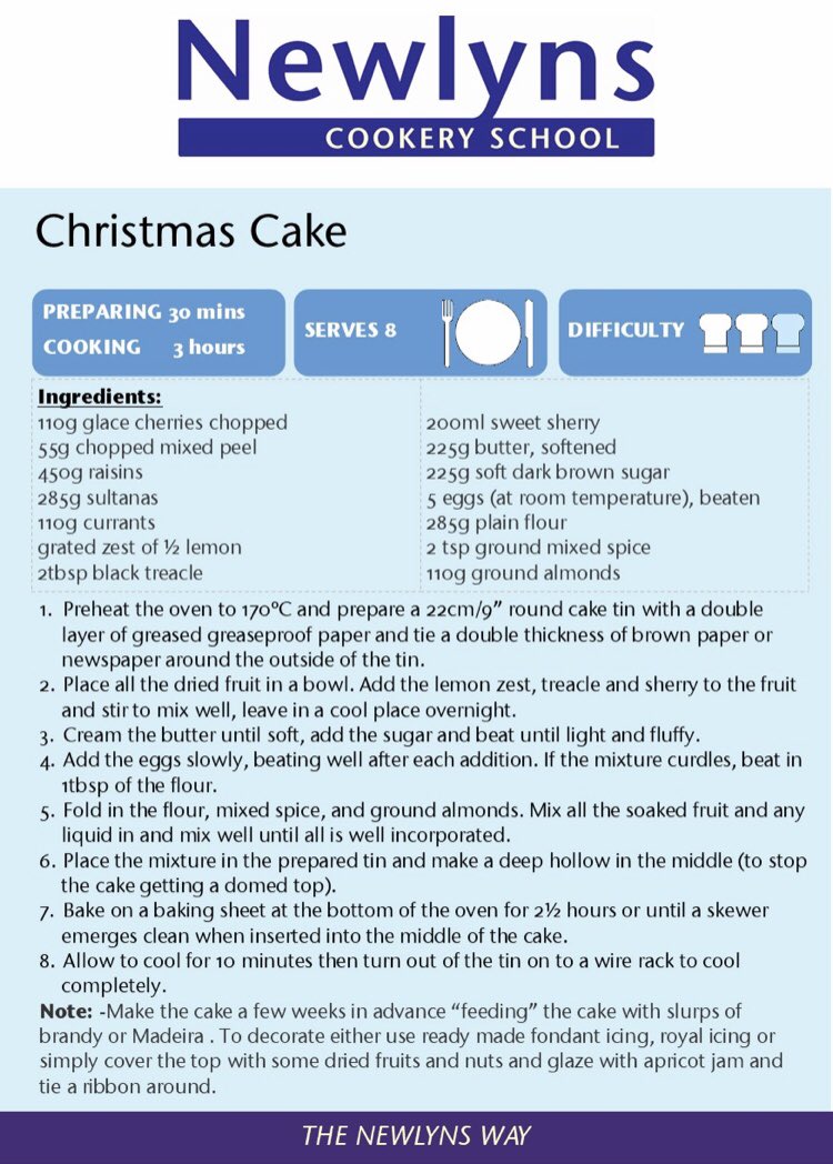 newlynsfarm's tweet photo. Did anyone get involved in Stir Up Sunday yesterday and make Christmas Puds? Well if you didn’t, it’s still not too late plus we also have this yummy Christmas Cake recipe for you to try. 

#christmascake #christmaspudding #stirupsunday #christmascountdown #recipes #cookeryschool https://t.co/jp5QI5CRzT