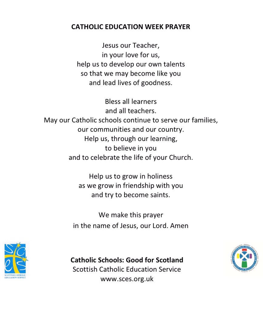 stclarespserc's tweet photo. Today marks the start of Catholic Education Week for St Clare’s and we begin with a prayer 🙏 #CEW2020 #WayTruthLife #CEW2020WayTruthLife @DoPEducation1 https://t.co/jXXrBS8Jbr