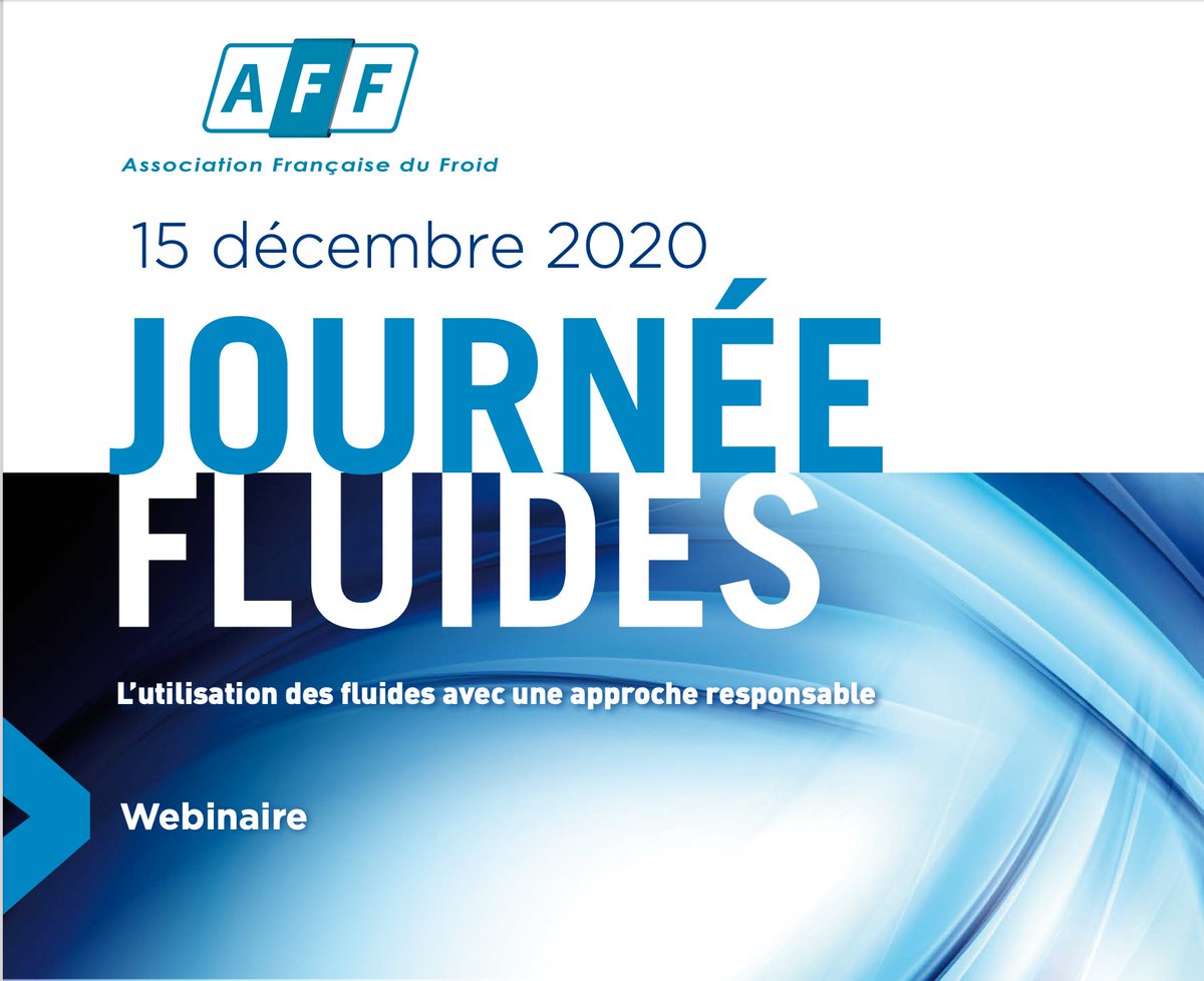 La journée Fluides AFF c'est le 15 décembre 2020 en webinaire ouvert à tous et pour s'inscrire c'est ici : 

lnkd.in/dgjX5Jx