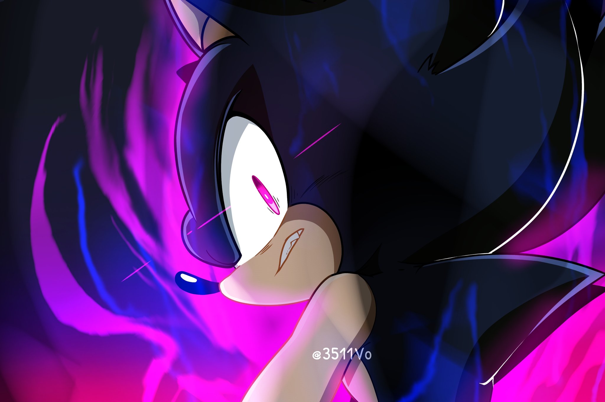 Anhminh.vo.3511 on X: Dark Sonic the hedgehog. ( BUT in my Au. ) - yep,  sorry. I just redraw it for some boredom. ;-; #darkleadingau #sonicau   / X