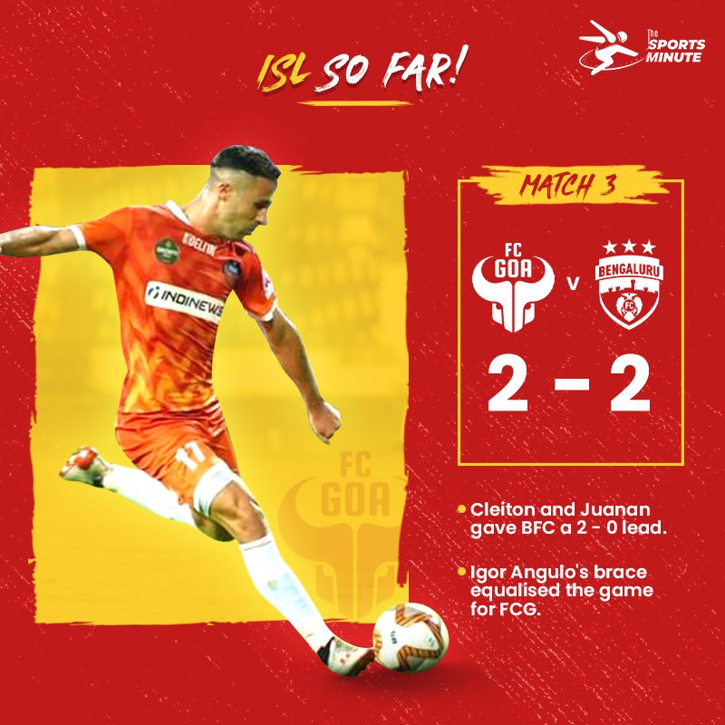 TheSportsMinTSM's tweet photo. 🔥ISL ROUNDUP! Here are the key events from first 3 games of this season! 

இந்தியன் கால்பந்து லீக் - முதல் மூன்று போட்டியின் முக்கிய நிகழ்வுகள்

📸 ISL . #ISL #indianfootball #thesportsminute https://t.co/HZ9VapFvMS