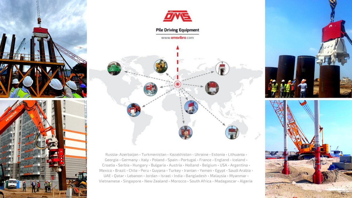 omsvibro's tweet image. OMS in 51 Countries🌎

51 countries and hundreds of firms in Asia, Europe, Africa, South America and North America rely on vibratory pile driver of high technology and soil improvement machines of OMS👍

#VibroHammer #PileDriving #StoneColumn #WickDrain #SideGrip