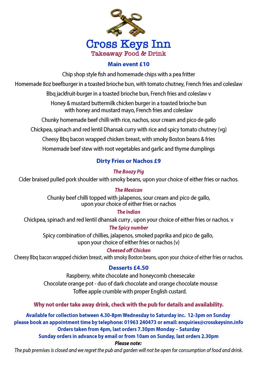 This weeks menu is looking delicious!  #SupportYourLocal &amp; #ThatchersPubHeroes