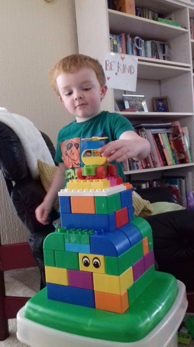 Forresters20's tweet photo. Ted building a hospital with a helipad! Munching the number 4 into shape! @ParkMalmesbury @MrsPike56272342 @MrsC1098765 https://t.co/ZeG0BJp3mT
