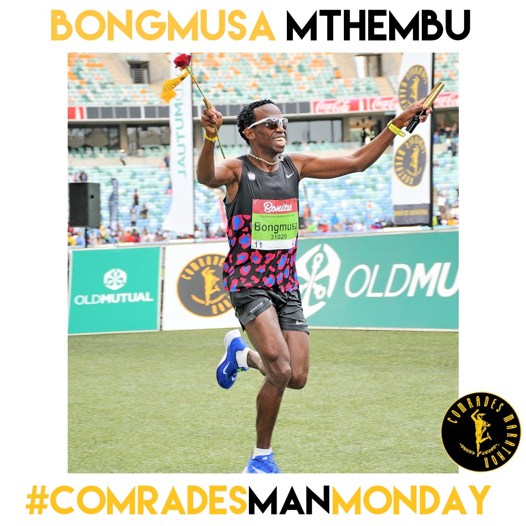 ComradesRace's tweet photo. #ComradesManMonday @BongmusaMthemb1 

KZN local Mthembu needs no introduction. This incredible athlete has won the Comrades Marathon 3 times &amp; holds 13 Comrades medals. His fastest @ComradesRace time is 05:26:34. He has also represented SA on the global stage.🏅👏🏅#ComradesChamp https://t.co/WDtCxAfD5Z