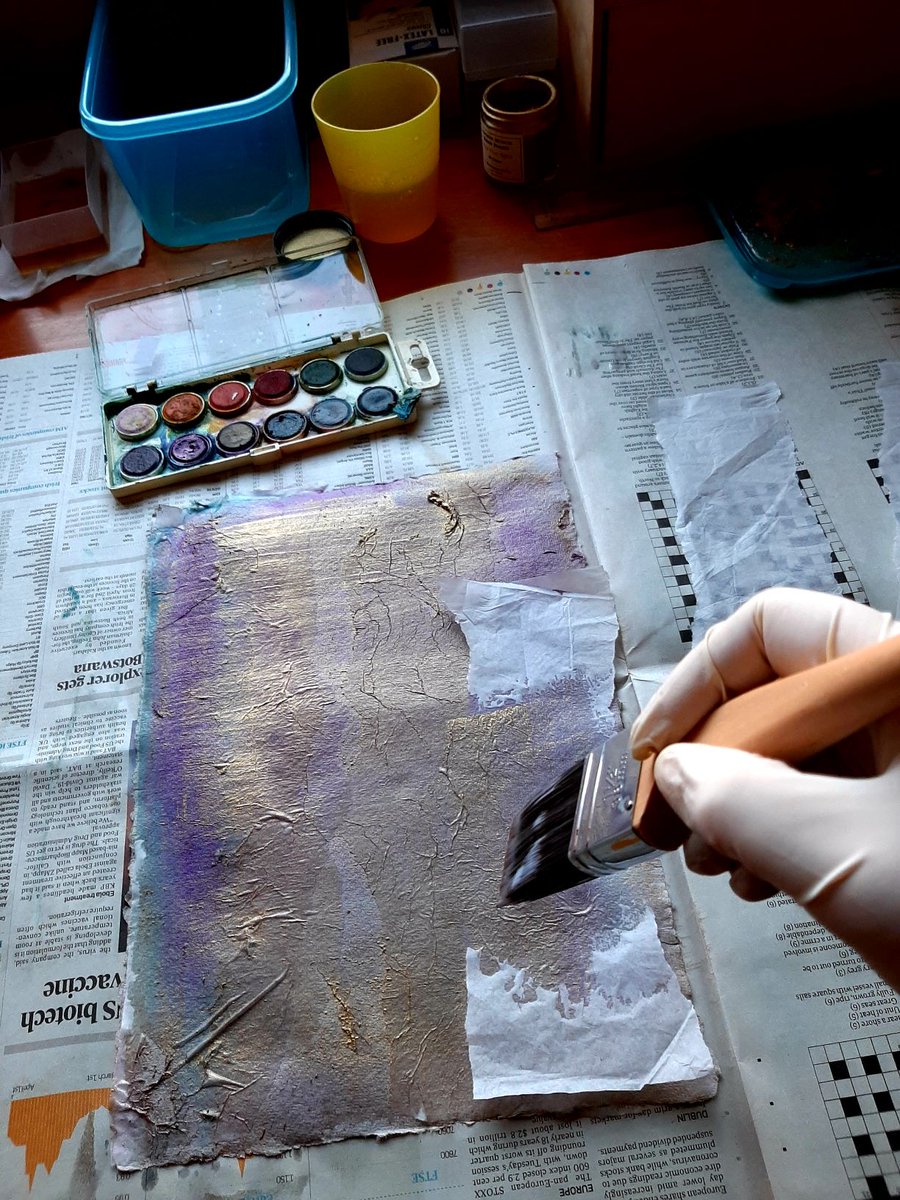 dlrArts's tweet photo. Artist Tara Ni Nualláin working on her wonderful pieces for #dlrArtworksHome 
This special project involves a range of artists from dlr creating artworks to be gifted to cocooning members of our local community. Supported by @creativeirl 
#InThisTogether #dlrcommunitycall https://t.co/AHsocdhaE5