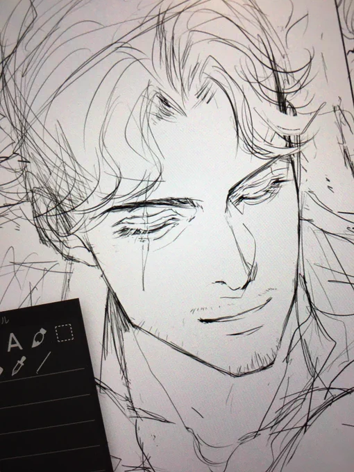 伏し目描くの楽しい～!
明日以降続き描きます 