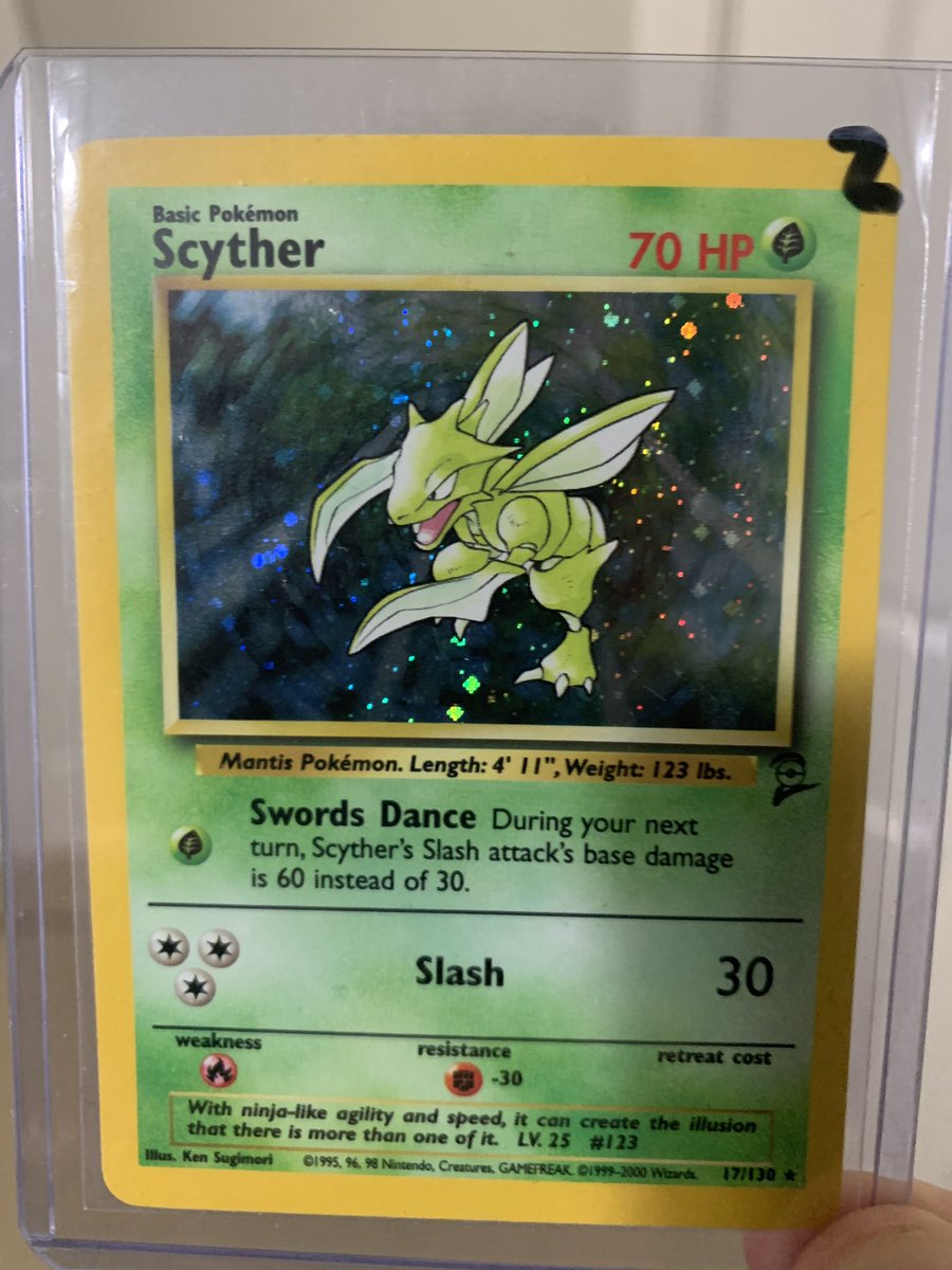 UnknownGPU's tweet image. A new classic card I ordered came in.
#scyther #baseset2 #pokemon #gen1 #grass #type #mint #Nintendo #gamefreak #PokemonTCG #classic #holo
