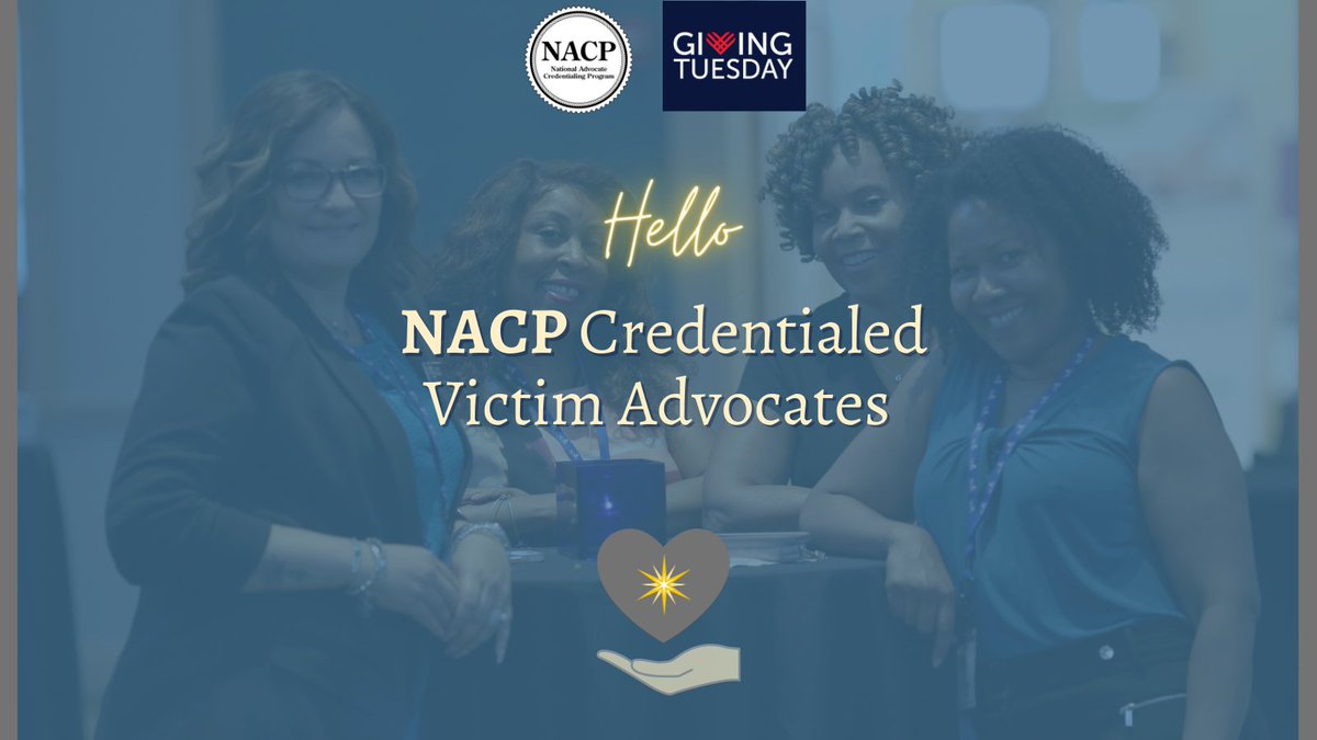 Hello to our Civilian NACP Credentialed Victim Advocates! Please like this post to let us know you are here. How have you been helping others in 2020? Share in the comments below &amp; tell us how you have made a difference.  #NOVAHearts #GivingTuesday #2020Lessons #NOVAGiving
