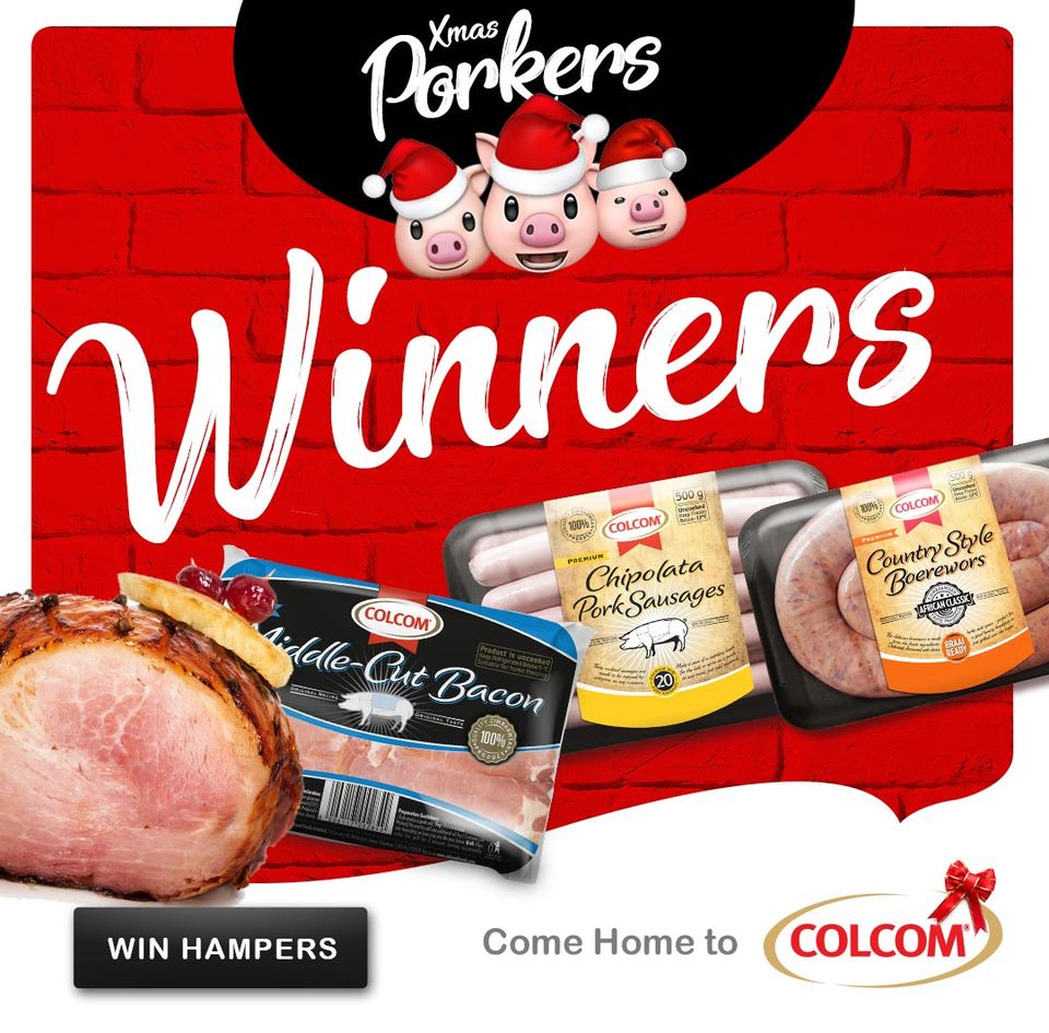 ColcomFoods's tweet photo. CONGRATULATIONS, AMHLOPHE, MAKOROKOTO to the first lucky winners of the Colcom's Xmas Porkers!
1.KELVIN SIMILA
2.BARBARA GOBEKILE
3.JANICE TAYLOR
4.SHARON MATIYA
5.TAKUNDA SIBANDA
Everyone else, #ComeHomeToColcom and the prize could be yours too play ☛ https://t.co/NbyNn6F3Fl https://t.co/ferN7e6hEQ
