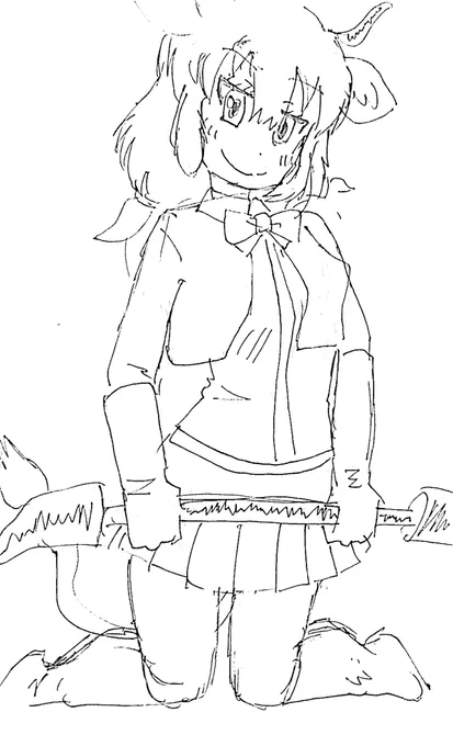 お題いただきrkgk初描きバンテンさん!!デザイン画がすごく賢くて性格良さそうなお顔でした! 