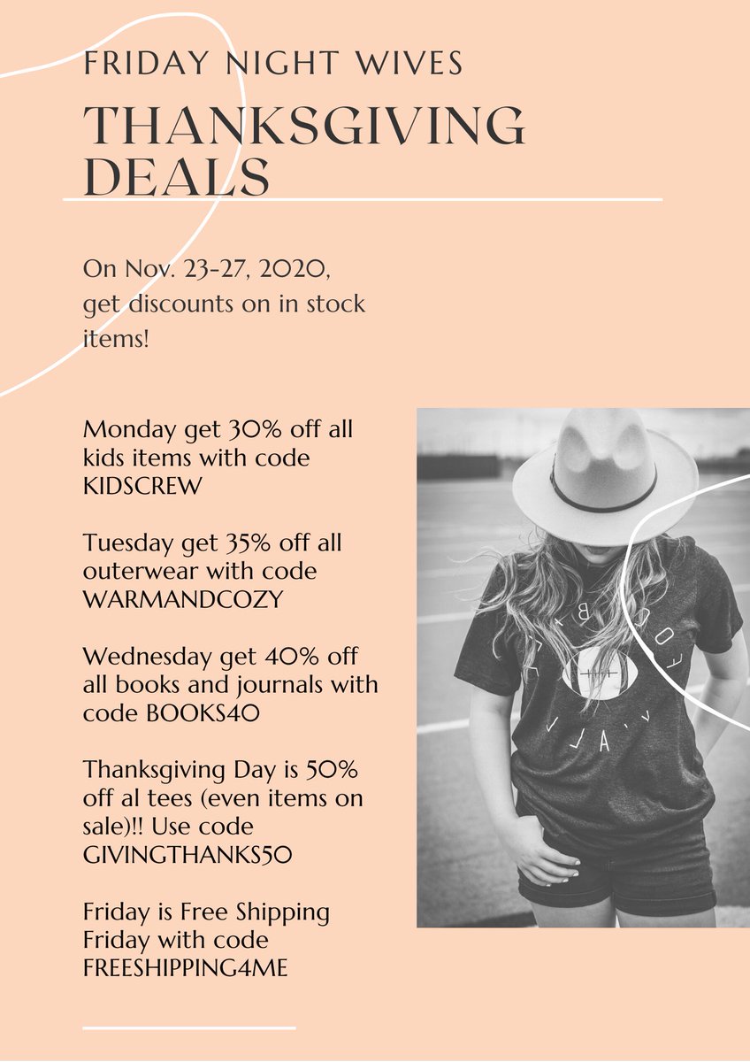 frinightwives's tweet photo. Thanksgiving deals all week!! Today you receive 30% off of all youth tees with code KIDSCREW at checkout! 

https://t.co/mMG8SZtiKB https://t.co/dFZQYR34p2