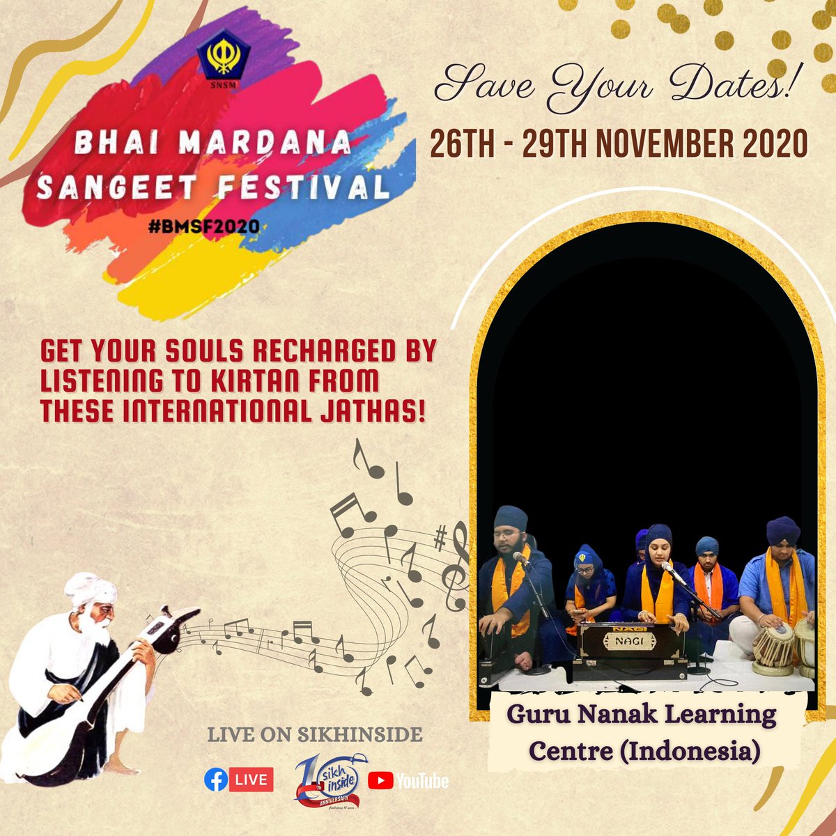 sikhmalaysia's tweet photo. This 26th - 29th November, #BMSF2020 brings you more international talents. Be sure to catch them live on SikhInside's Facebook and YouTube.
- Bains Family Jatha (USA 🇺🇸)
- Amrita Kaur & Yadvinder Singh (NZ 🇳🇿)
- Veer Balvinder Singh (Melbourne, Australia 🇦🇺)
... https://t.co/JZ4MRSdnbJ