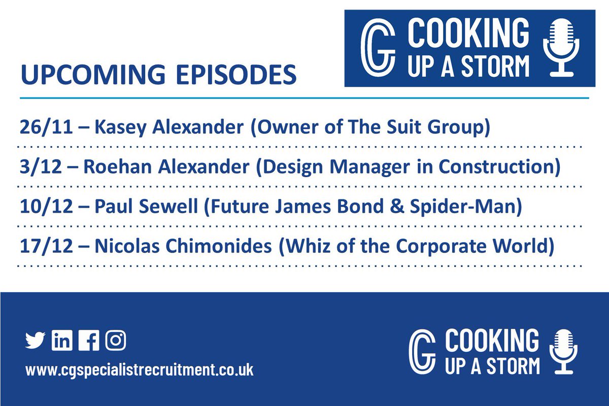 CGCUAS's tweet photo. Every Thursday. 12pm.
Keep an eye out 👀

#podcast #cookingupastorm #entrepreneur #MotivationMonday #motivation https://t.co/GwApr28nTj