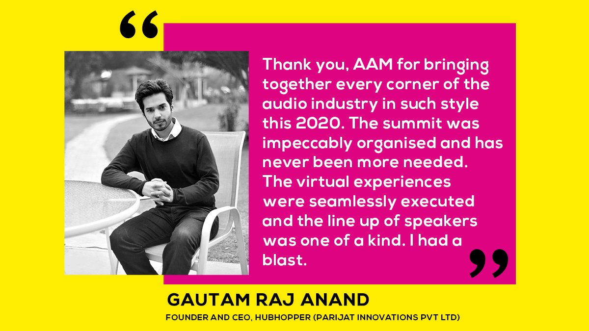 allaboutmusicin's tweet photo. Thank you #GautamRajAnand for being part of #AAM2020VIRTUAL we're thrilled to receive your motivating feedback.
A Truly Musical initiative
#AllAboutMusic2020 #AAM2020Virtual #TrulyMusical #Musicbiz #Musicbusinesstips #Musicbusiness101 https://t.co/gG0PhtuWBt