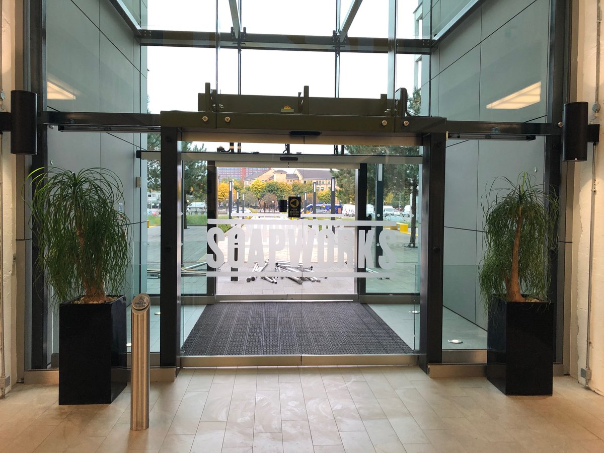 LtdFlexible's tweet photo. Soapworks needed a solution to the draughty lobby which had originally been installed 15 years ago.
 
Using 22mm thick laminated heat soaked glass, two pairs of dual sliding auto doors, the team created a fully enclosed lobby.

Before and after shots are below. https://t.co/uCkIZ5DocT