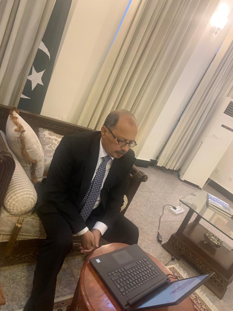 ambmansoorkhan's tweet photo. Delivered statement at High-level Meeting on Regional Cooperation on the side-lines of the #2020AfghanistanConference. Reiterated Pak support to regional connectivity for stable &amp; prosperous Afg. @MHaneefAtmar             @UNAMAnews @pakembkabul
@foreingofficepk @afg_mfa https://t.co/4ZoHoe8qpO
