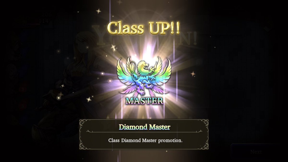 TheProdijee's tweet photo. Diamond Masters!! Ended the night at 63rd on the overall leaderboard. Currently on a 10-win streak. Agrias is insane. #wotv #wotvffbe #warofthevisiona #classmatch https://t.co/8bRz5aOt6R