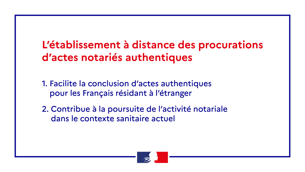 justice_gouv's tweet photo. Le décret n° 2020-1422 du 20 novembre 2020 pérennise la possibilité pour les notaires d’établir les procurations authentiques à distance. Il poursuit ainsi l’adaptation du service public notarial à l’ère du numérique.
👉https://t.co/SoS3pMm5gt https://t.co/9RsQbnRKxC