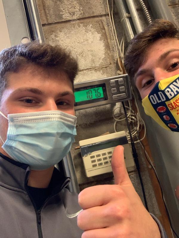 CedarCliffColts's tweet photo. NHS held a flash Gratitude and Gravy Food Drive last week. Landon and Matt Switzler dropped off 107 pounds of food and $140.00 in grocery gift cards to New Hope Ministries. Let's keep doing good, one act at a time. #AlwaysAColtCC https://t.co/zZ3evHO34F