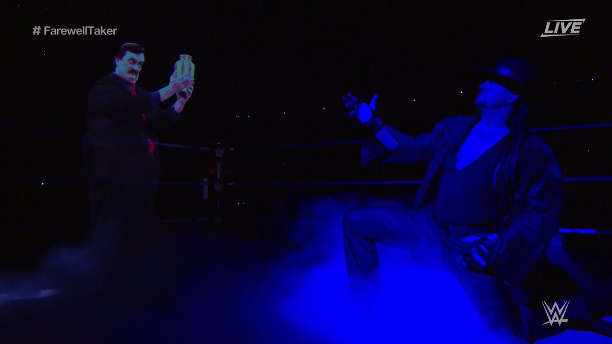 janjito's tweet photo. Farewell Taker 😔😔😔😭😭😭, my childhood... #farewelltaker #thankyoutaker #thankyoudeadman #thephenom #theundertaker #wwe #wrestling #deathvalley #paulbearer https://t.co/XS82Ax0rxY