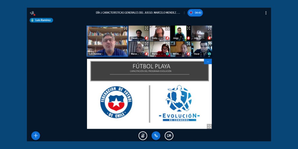 EvolucionCSF's tweet photo. Inician las capacitaciones en conjunto con @ANFPChile. Hoy arranca el curso de “Fútbol Playa” desde nuestra plataforma https://t.co/w9T70wys8i.

Profesores a cargo:
- Gustavo (Guga) Zloccowick 
- Marcelo Mendez
- Fabio Costa

#EvoluciónEducación #DesarrolloFCHF https://t.co/IXzSn4W1ai