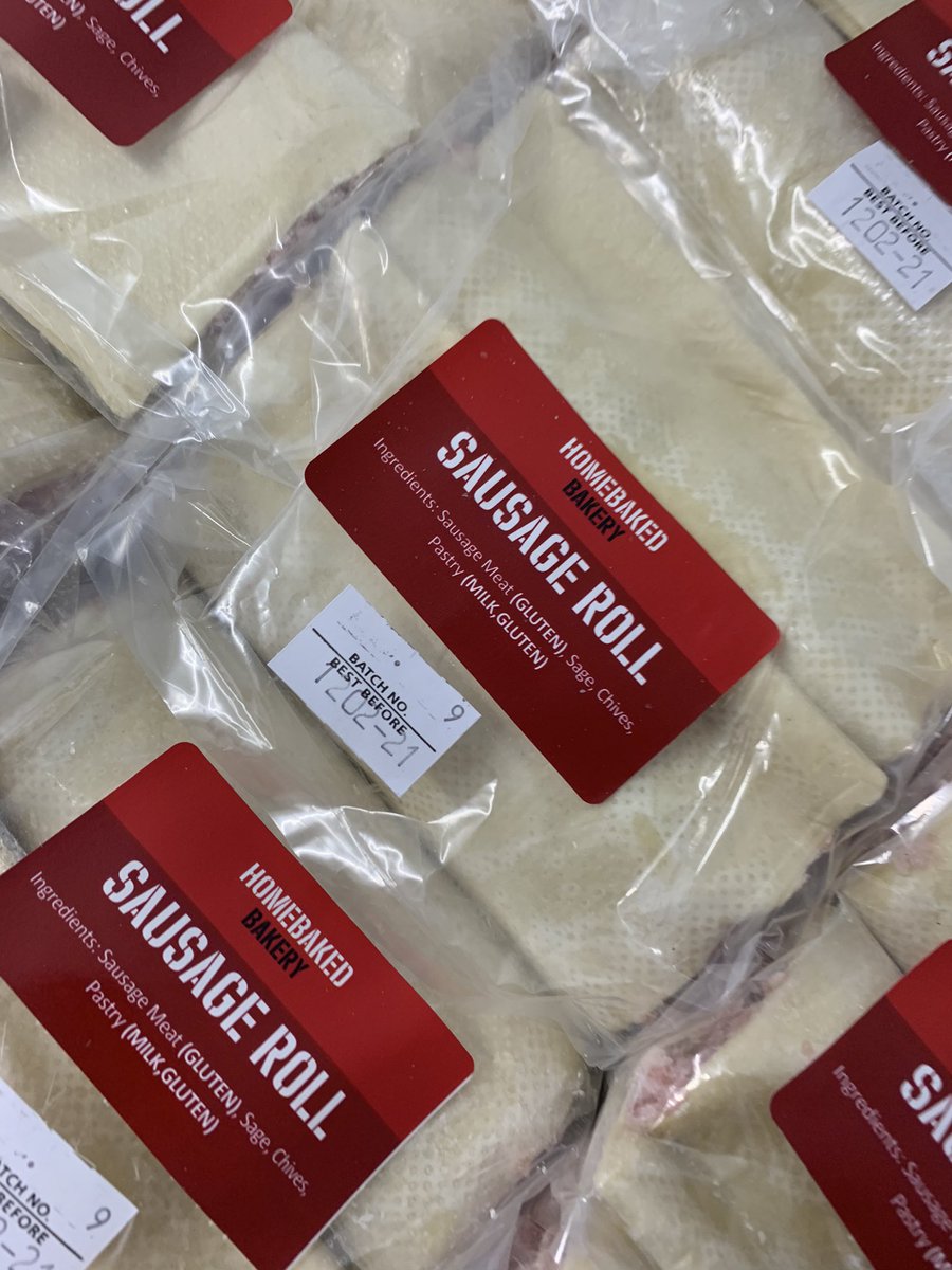 HomebakedBakery's tweet photo. Big thank you always to our local printer @AlliancePrint1 for doing our new labels for the frozen pies and sausage rolls, reliable and quick service as always 👏 

Don’t they look amazing 😍🔥

#AwayBaked https://t.co/UBpAdbeHbV