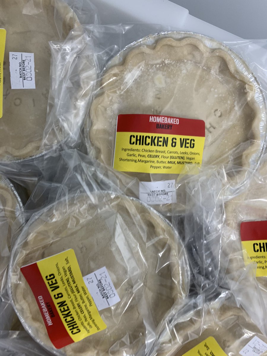 HomebakedBakery's tweet photo. Big thank you always to our local printer @AlliancePrint1 for doing our new labels for the frozen pies and sausage rolls, reliable and quick service as always 👏 

Don’t they look amazing 😍🔥

#AwayBaked https://t.co/UBpAdbeHbV