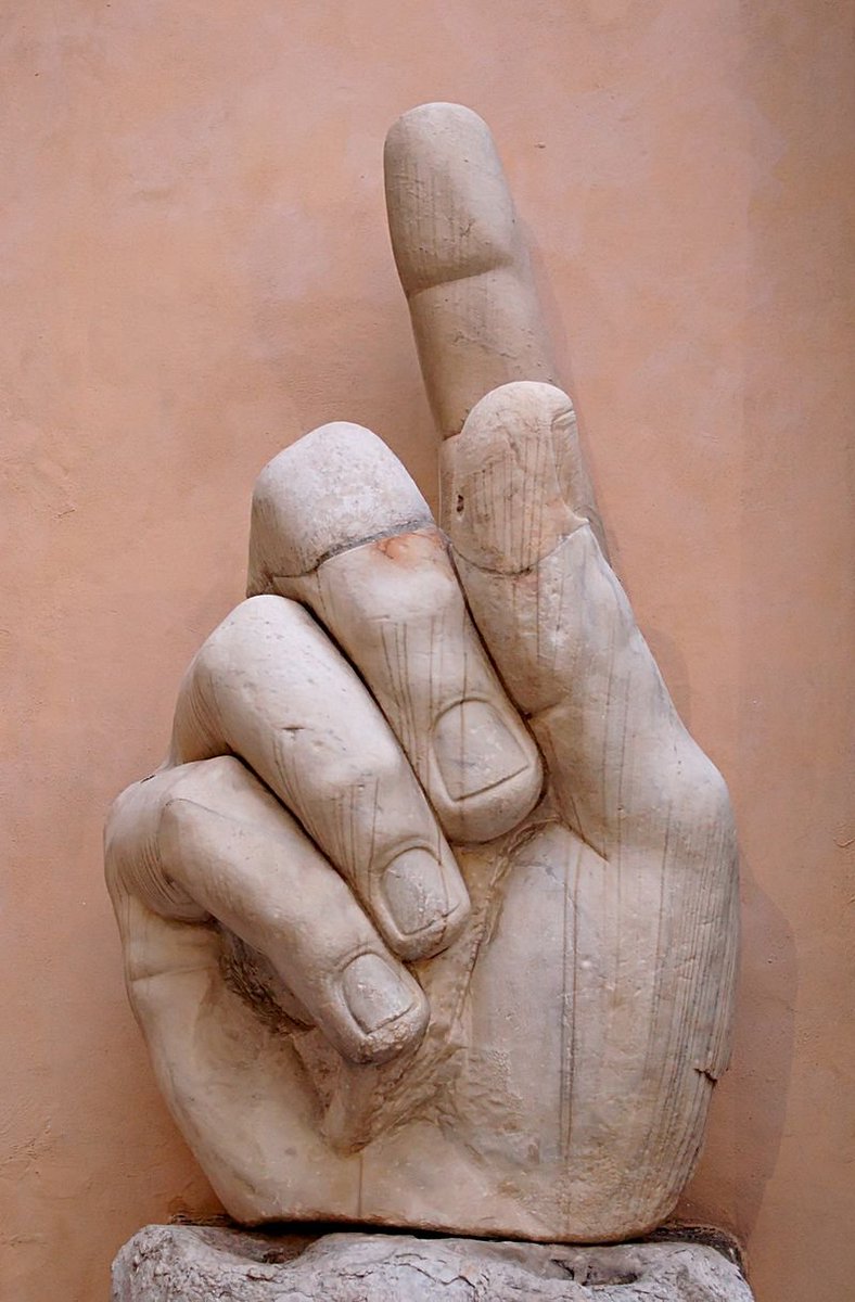 Carla_Ardis's tweet photo. Probably the most famous #hand and #foot of the ancient world for today's #MuseumsUnlocked. They belong to the colossal marble statue of the Emperor #Constantine. Found in the Imperial fora, within the Basilica of #Maxentius, they are now on display at Musei Capitolini. https://t.co/uV2CX5wdHK