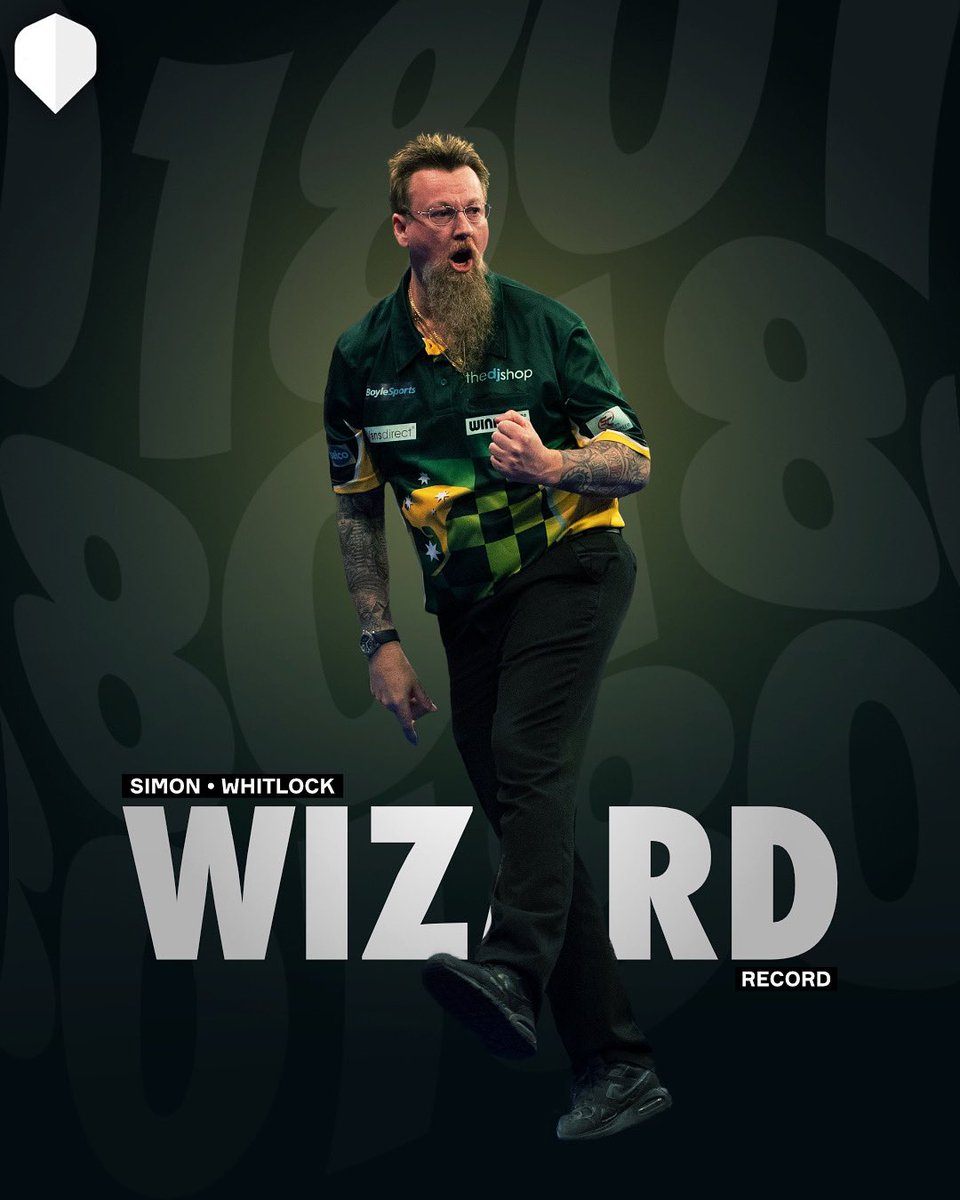 houseofdarts180's tweet photo. @SWhitlock180 has set a new RECORD of TWENTY 180s in a Grand Slam Match yesterday! #180machine 1️⃣8️⃣0️⃣
Picture: Lawrence Lustig/PDC https://t.co/D3UDFLBaZO