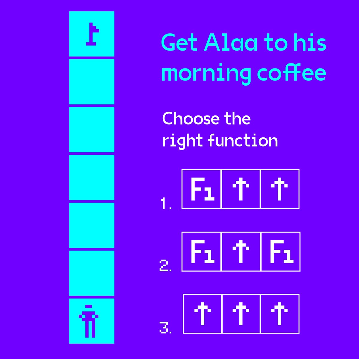 42AbuDhabi's tweet image. If Al doesn’t have his morning cup of joe he’ll never make it through a full day of coding. As a potential 42 Abu Dhabi coder it’s your responsibility to help him out.
#42AbuDhabi #DecodeYourPotential #DecodeYourFuture #BornToCode #WWCD #WhatWouldCodersDo #SurvivAl