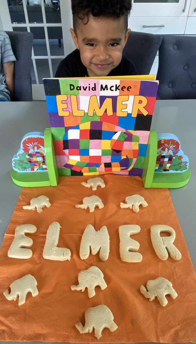 Active_Salima's tweet photo. We have really enjoyed hearing and talking about Elmer today. 
The story inspired us to make some Elmer biscuits.
@moorhallprimary https://t.co/3BZGlYOjQJ