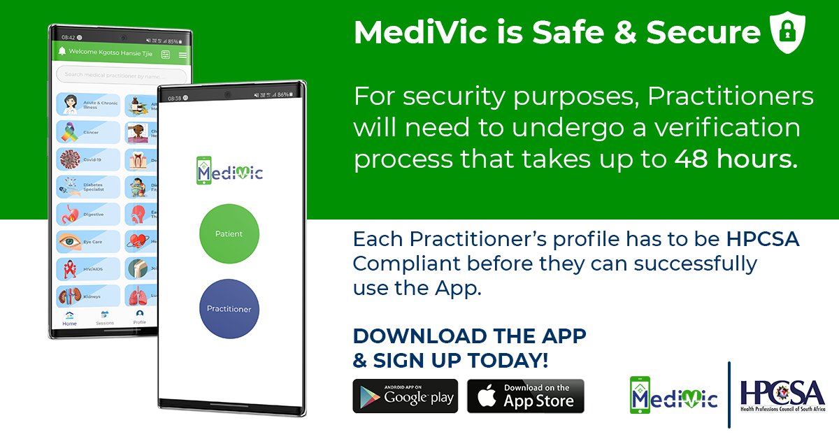 Medivicapp's tweet photo. To keep things secure, Practitioner profiles will undergo a verification process and will be approved within 48 hours. Download the MediVic App and Start Consulting online.
iOs:
https://t.co/BZVyqQjJct
Android:
https://t.co/8iuzyQFF11
#telemedicine #ehealth #downloadnow #covid19 https://t.co/k57Ikv6UUg