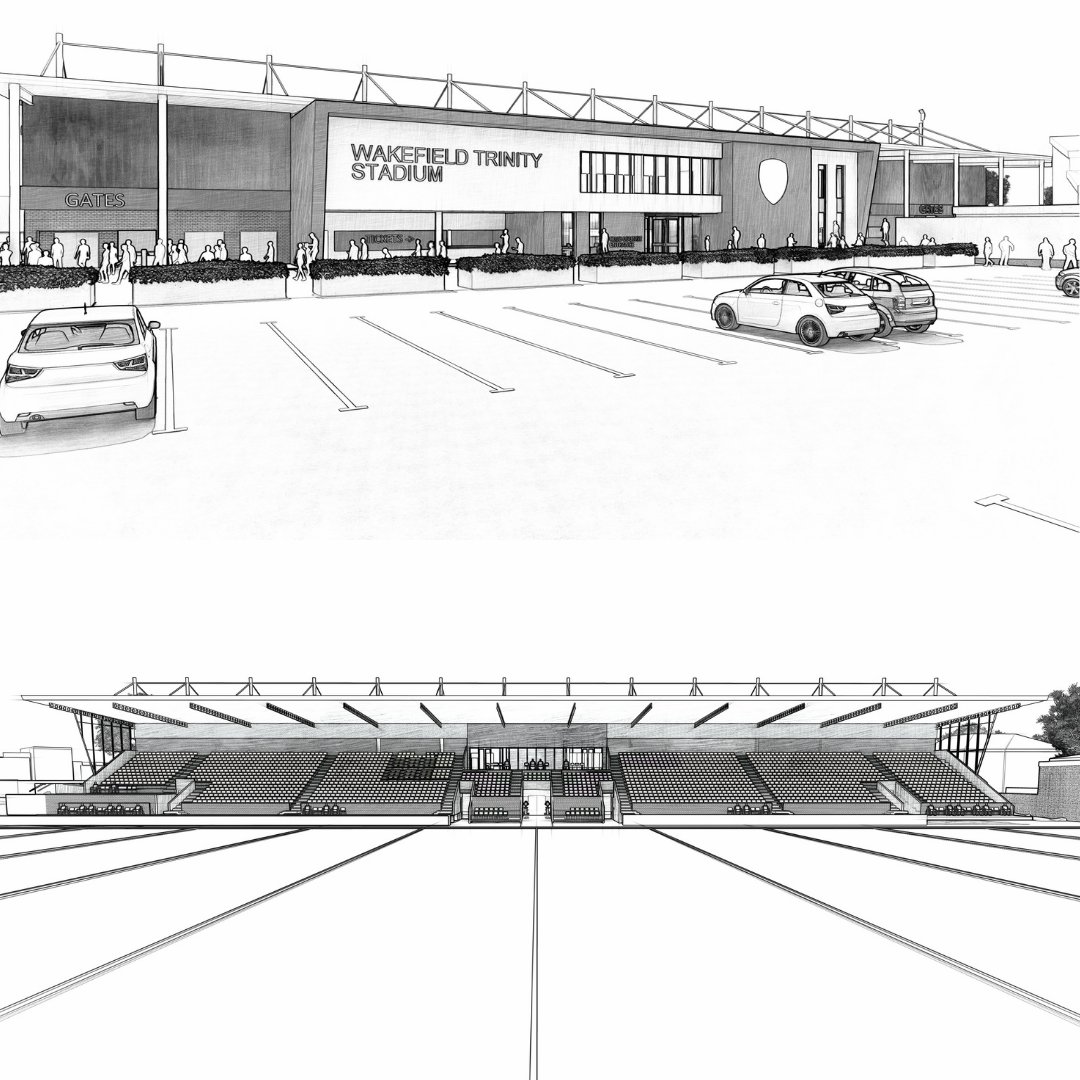 WTrinityRL's tweet photo. 𝗖𝗟𝗨𝗕 𝗦𝗧𝗔𝗧𝗘𝗠𝗘𝗡𝗧

Wakefield Trinity are delighted and excited to announce that they have today submitted a Planning Application for the next phase of the redevelopment of the Mobile Rocket Stadium, Belle Vue.

Read in full: https://t.co/xgStyCmfCa https://t.co/YErsw4hNrt